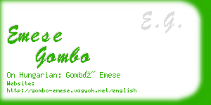 emese gombo business card